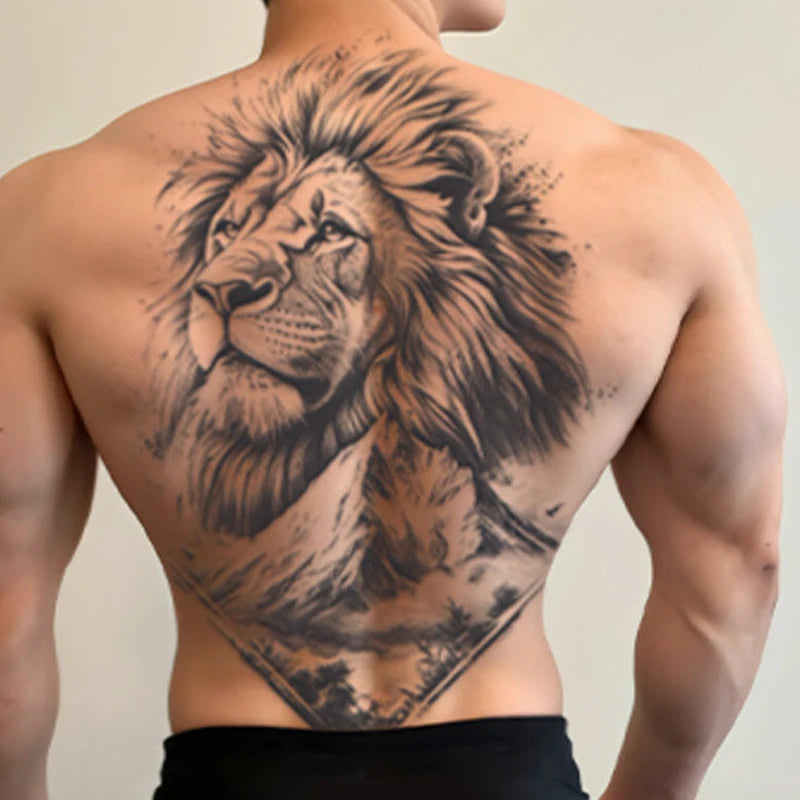 Magic Juice Tinte Wasserdichte Tattoo Aufkleber Große Größe Kräutersaft Temporäre Tattoos Männer Body Art Drache Tiger