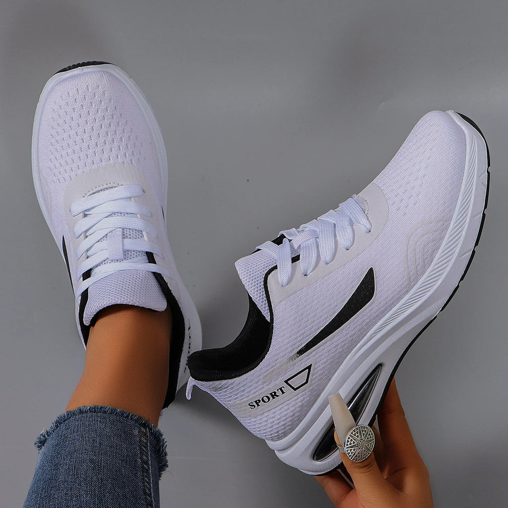 Frühlings-Freizeitsportschuhe für Damen, modisch, atmungsaktiv, leicht, rutschfest, verschleißfest, flache Schuhe