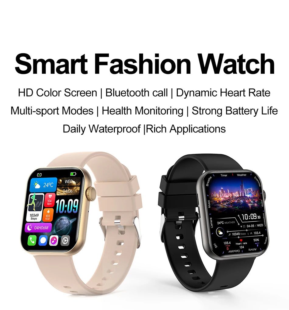 2025 Neue Sport Smartwatch Herren Full Touchscreen Herzfrequenz Bluetooth Anruf 1,9 Zoll KI-Sprache IP68 Wasserdichte Smartwatch Damen
