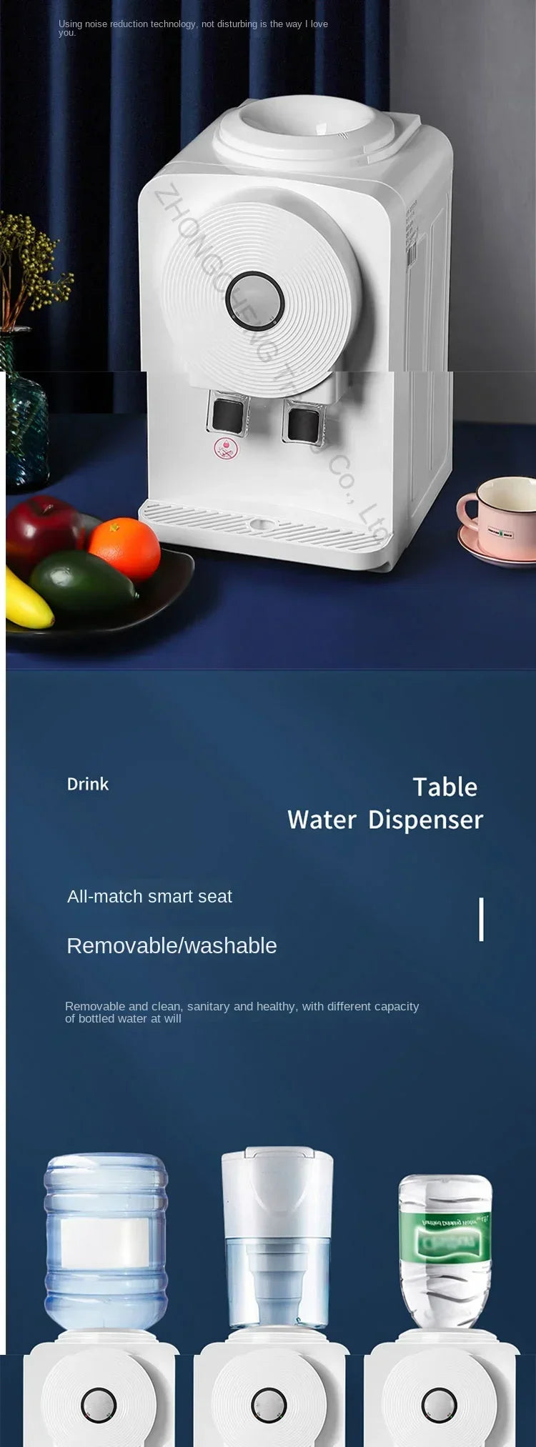 Tisch-Wasserspender Kleiner Haushaltsautomatischer Intelligenter Neuer Heizungs-Mini-Desktop für Büro und Wohnheim