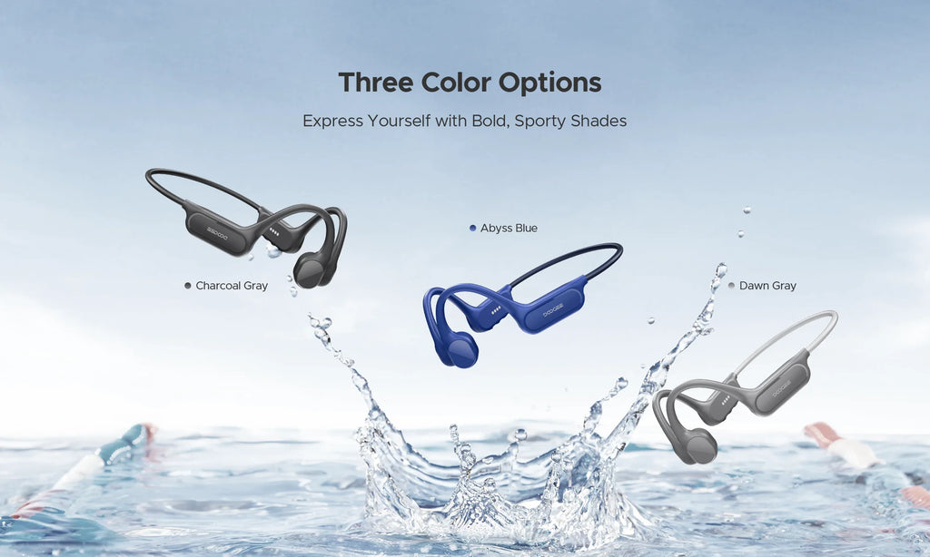 DOOGEE BoneBeat Swim Lite Knochenschall-Sportkopfhörer Bluetooth 5.4 Drahtloser Ohrhörer Wasserdichtes Headset zum Schwimmen