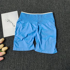 Pfirsich-Po-Yoga-Anzug Damen Gym Nahtloser Träger-BH mit Raffung Hoher Bund Po-Lifting Bauchstraffende Shorts Fitness-Set