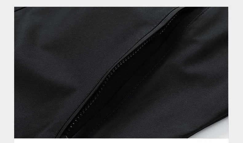 Windbreaker Herren Kapuzenjacke Reißverschluss Mantel Cargo Wasserdicht Schwarz Bomber Camping Loose Dünn Softshell Kapuzen-Wanderjacke