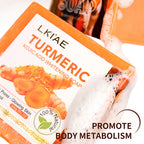 LKIAE Bio-Kurkuma-Seife, natürliche Kräuter-Handgemachte Aufhellungsseife, entfernt Melanin, Akne, Flecken, für Gesicht und Körper, 200g