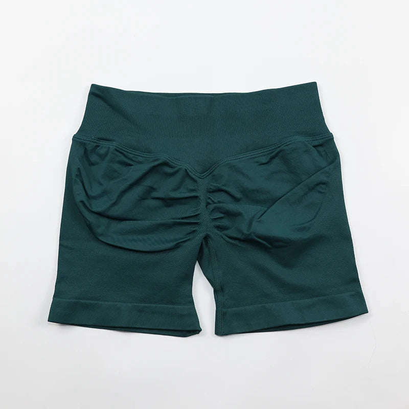 Impact Shorts 4.5" Nahtlos, hochelastisch, niedrig gerippter Bund, dezenter Po-Kontur-Shorts, Fitness Workout Yoga Gym Shorts