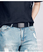 1/2pcs Canvas Nylon Belt Men Black Automatic Buckle Unisex Women Large Big Size Jeans Belts Plus LONG Extra Size 160 150 140cm