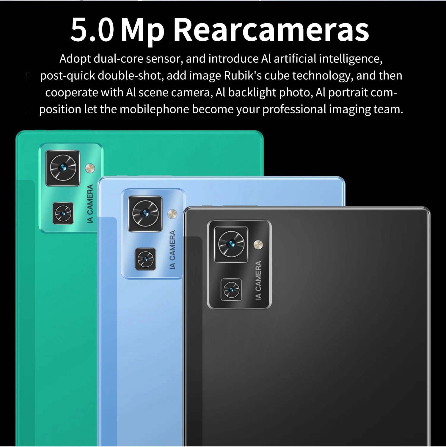 Sauenaneo PC Tablet 4 GB RAM 64 GB ROM (1 TB Erweiterung) unterstützt Google Office Dual-SIM-Karten Dual-Kameras Android 11