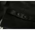 #0709 Frühling Herbst Anzugweste Damen Ärmellose Jacke Kurze Büroweste Mantel Schlanke Einreihige Weste Weiblich Schwarz