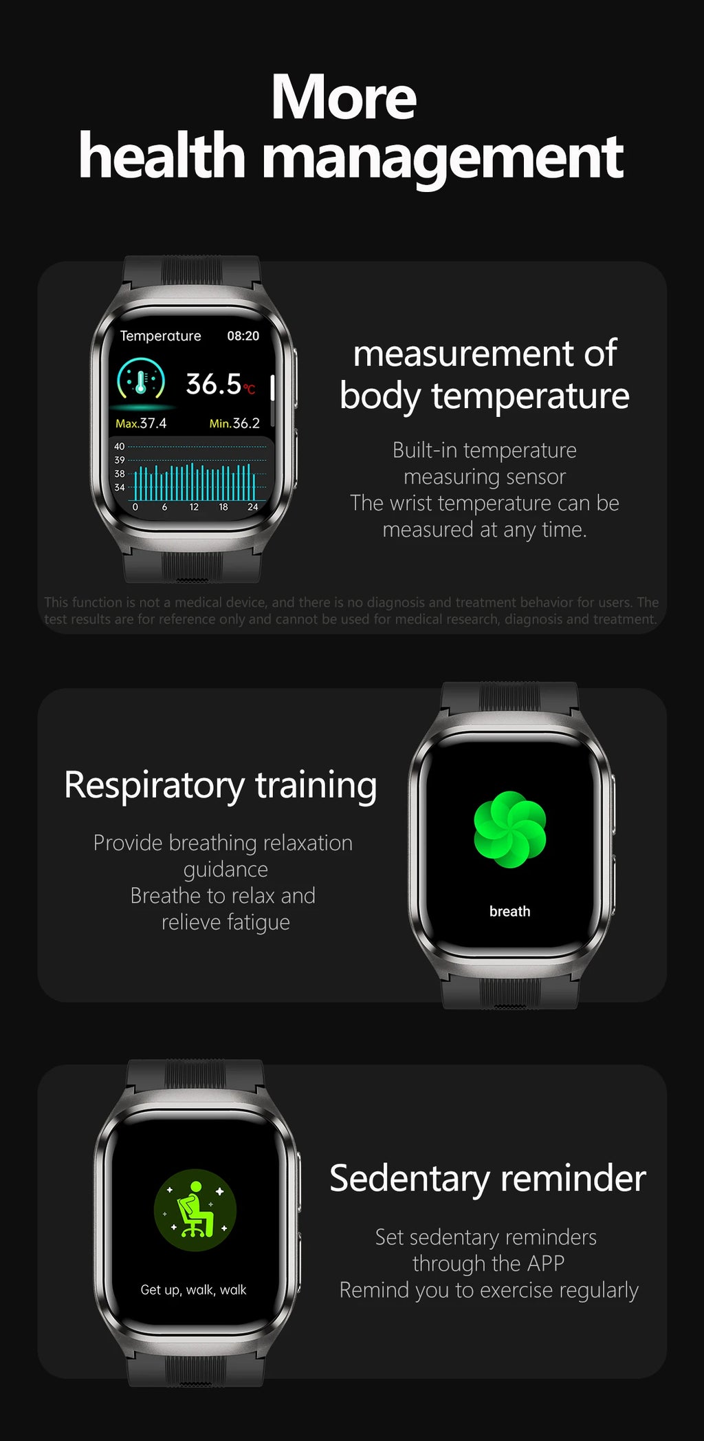 2026Neue Gesundheitsuhr Blutdruck Genaue Messung Smartwatches Herren Harnsäure Blutfette wasserdicht Airbag Smartwatch Damen