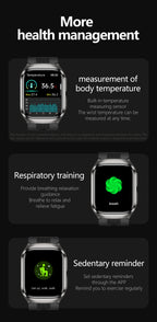 2026Neue Gesundheitsuhr Blutdruck Genaue Messung Smartwatches Herren Harnsäure Blutfette wasserdicht Airbag Smartwatch Damen