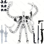 T13 Actionfigur, 3D-gedruckt, mehrgelenkig, beweglich, Titan 13 Lucky Dummy Nova Roboter-Actionfigur, Desktop-Montage, fertiges Geschenk