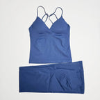 NCLAGEN Damen-Sportbekleidung, Vision-Set, verdrehtes Langarm-Oberteil vorne + Schlaghose, 2-teiliger Fitnessanzug, Trainings-Lauf-Outfit, Fitnessstudio-Kleidung