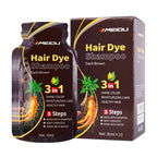 30ml/500ml 3-in-1 Schnell-Haarfärbeshampoo Naturschwarz Kräuter-Haarfarbe Feuchtigkeitsspendend Milde Haarfärbe-Pflegespülung Haarpflegeprodukte