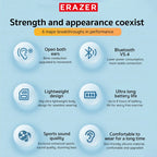 ERAZER XF22 Kopfhörer Bluetooth 5.4 Sport Wireless Kopfhörer Knochenschall-Headsets mit Mikrofon Nackenbügel-Kopfhörer