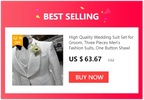 24H Versand Hochwertiger Hochzeitsanzug für Bräutigam, 3-teilig, Herrenmode-Anzüge, Ein-Knopf-Sakko mit Schalkragen, Weste, Hose