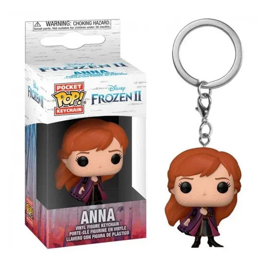Neue FUNKO Schlüsselanhänger Disney Dämonin Prinzessin Bella Arielle Alice Anna Elsa Bell Jack Sally Stitch Actionfigur Spielzeug Ornamente