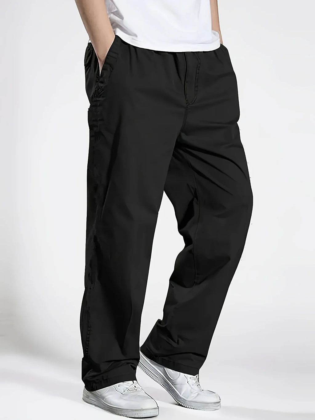 2025 Herren Jogginghose Lässig Relaxed Fit Cargohose Kordelzug Sweathose Wanderhose Outdoor Twill Sporthose
