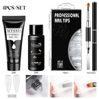 24-teiliges Set 20ml Poly Nail Extension Gel Kit Mini-UV-Lampe Versiegelung mit Basislack Überlack Professionelles Poly-UV-Nagelgel-Kit Starter-Kit