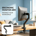 Single Monitor Mount Stand Up to 32 Inch 19.8lbs Universal VESA Desk Bracket Height Adjustable Computer Screen Holder