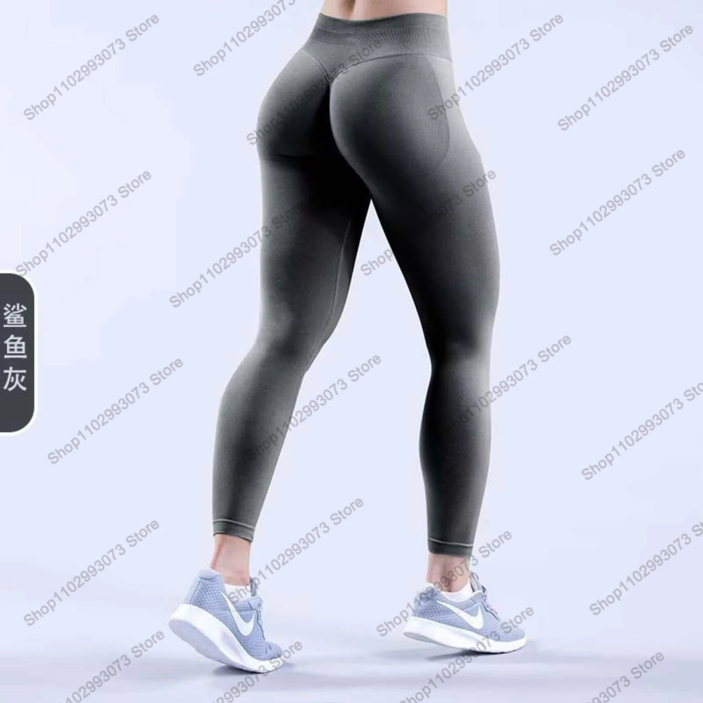 Damen High Waist Nahtlose Yoga Leggings Bauchkontrolle Po-Lifting Workout Hose Weiche Athletic Leggings für Fitnessstudio Fitness Laufen
