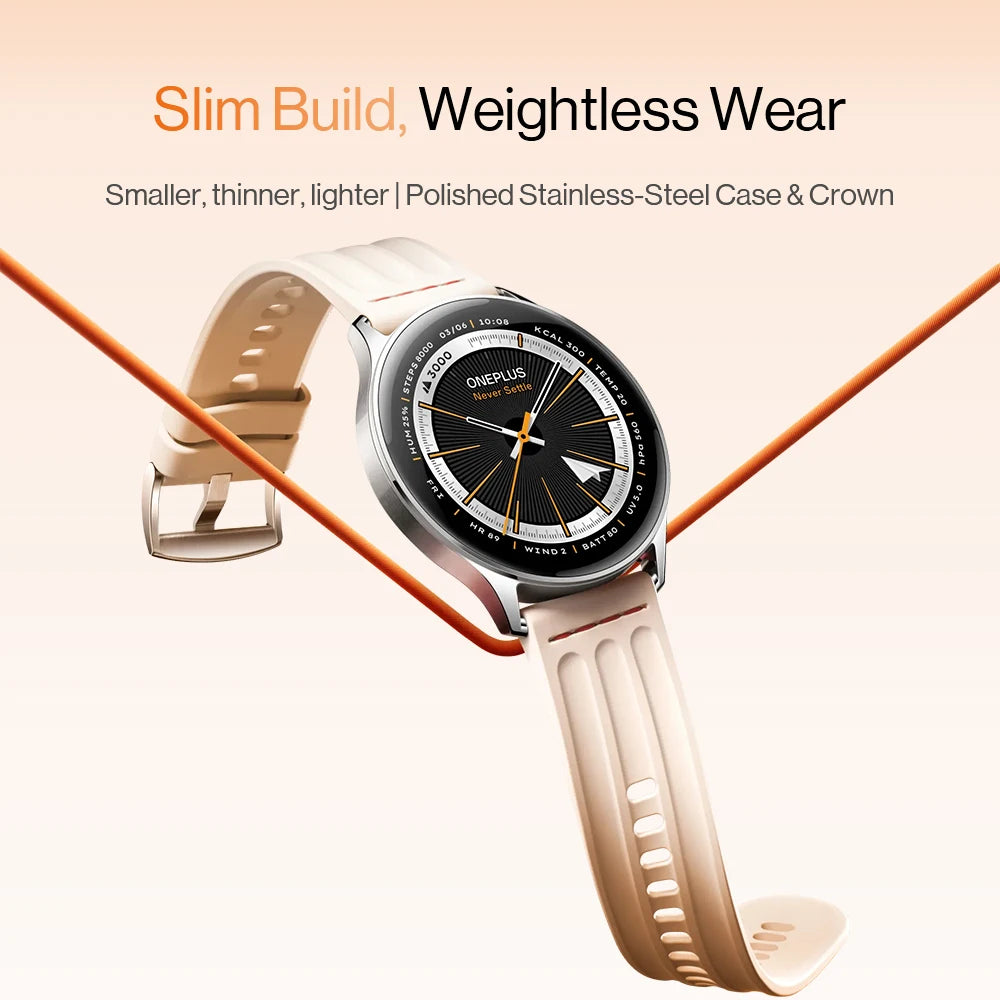 Globale Version OnePlus Watch Lite Smartwatch, 1,46 Zoll Display, 59g, 10 Tage zuverlässige Akkulaufzeit, Herzfrequenz, Blutsauerstoffüberwachung