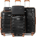 Joyway Reisegepäck-Sets, stilvolles Handgepäck und Koffer-Set, robust, langlebig, kratzfest, TSA-Schloss, Spinner-Räder