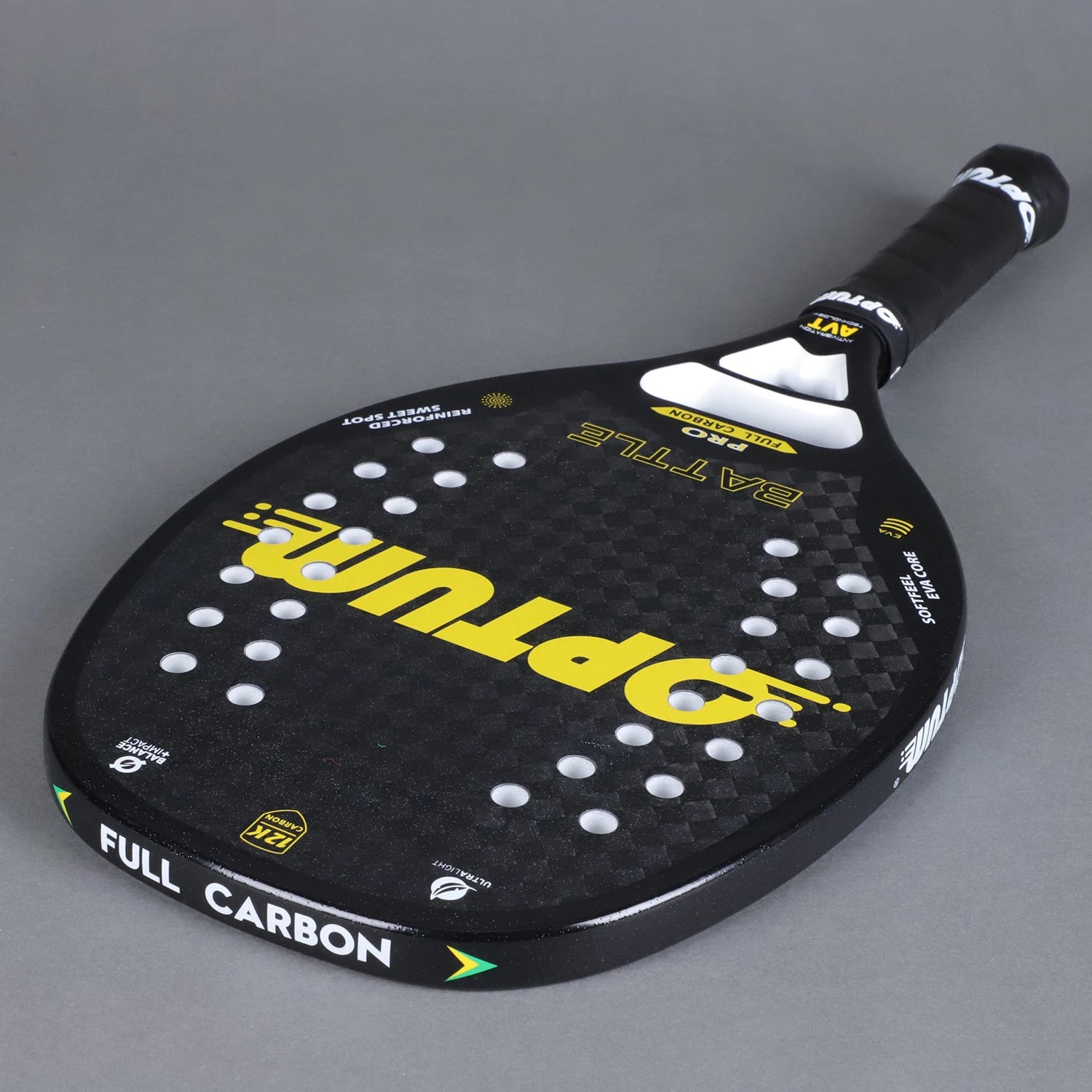 OPTUM BATTLE 12K Carbonfaser-Strandtennisschläger mit rauer Oberfläche und Abdeckungstasche