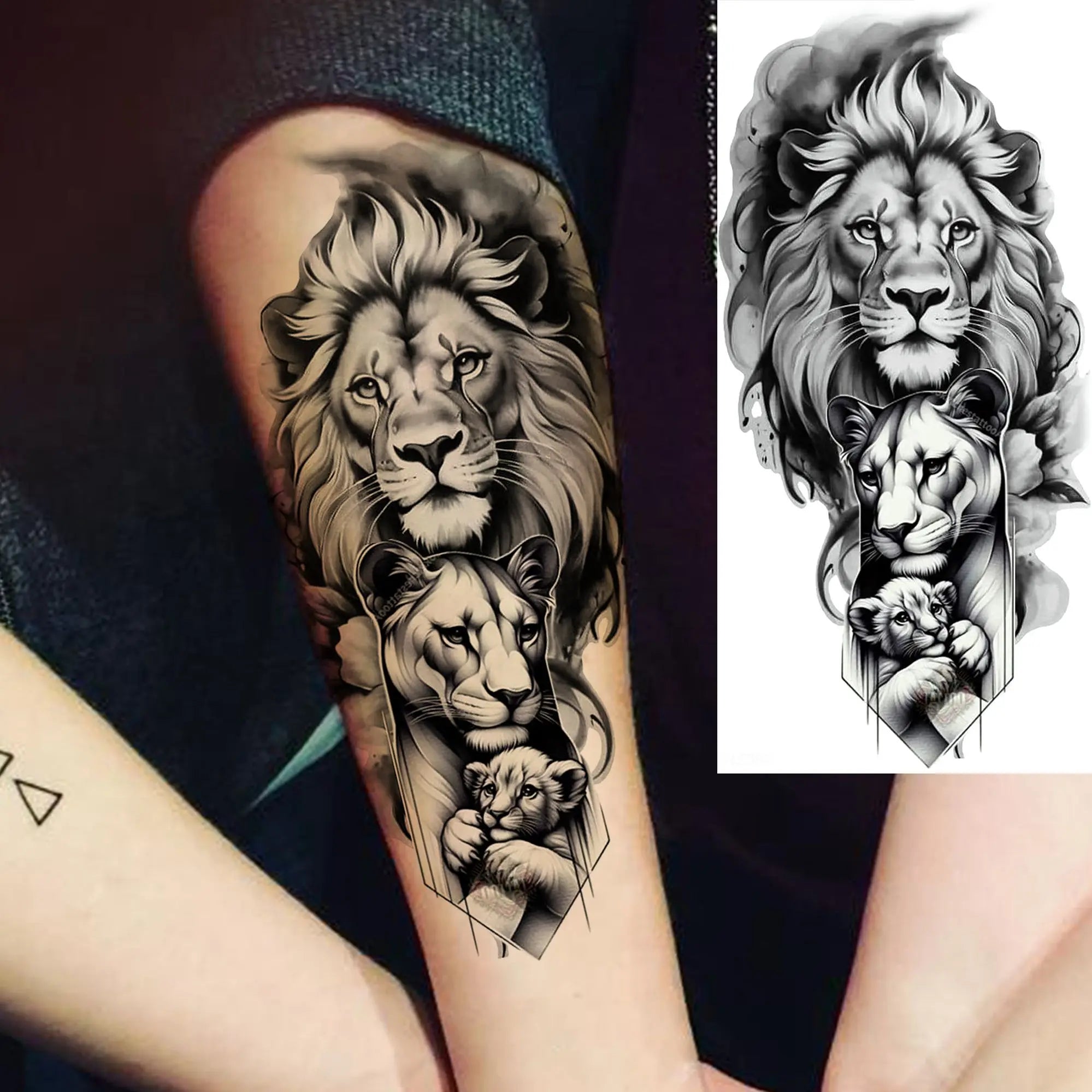 1 Blatt Kobra Schlange Drache Skorpion Temporäre Tattoos für Männer Frauen Wasserdicht Langlebig Löwe Tiger Wolf Fake Tattoo Aufkleber