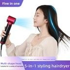 5-in-1 Warmluftbürste Heißluftkamm-Set Professioneller Lockenstab Haarglätter Styling-Tool für professionelle Haartrockner