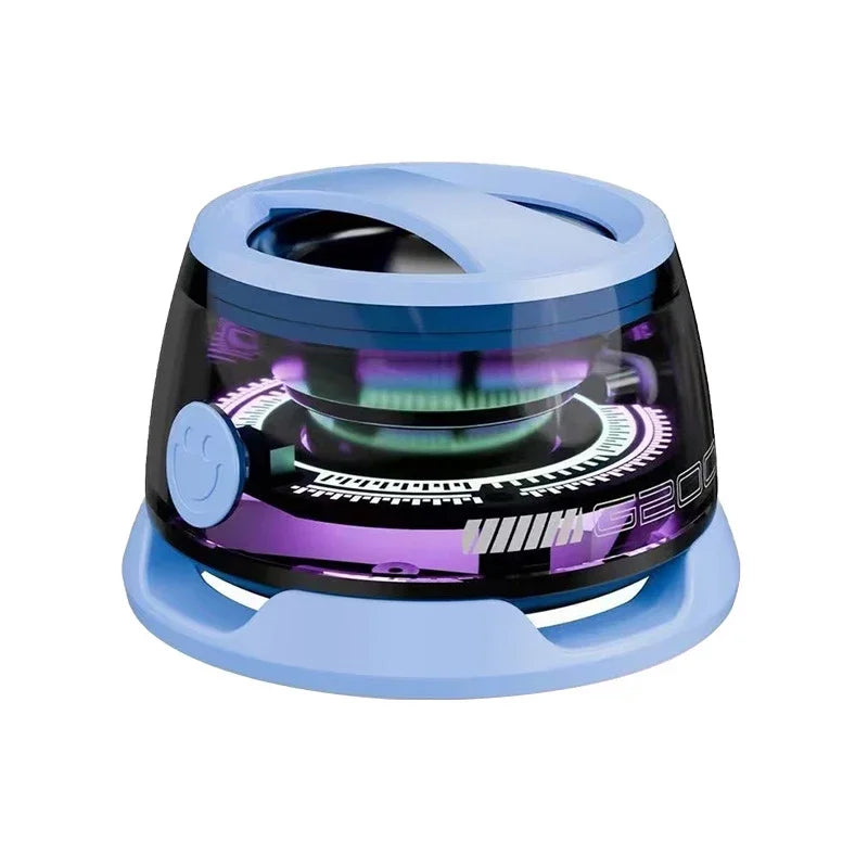 VIKEFON Tragbarer Mini Bluetooth Lautsprecher G200 RGB-Beleuchtung Magnetischer Lautsprecher BT5.3 Mini Sound Box 7 Stunden Wiedergabe Handyhalter