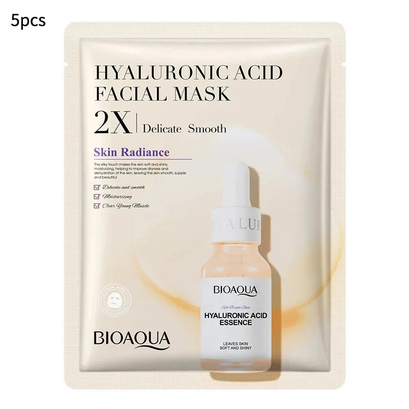 20 Stück/5 Stück Centella Kollagen Gesichtsmaske VC Feuchtigkeitsspendende Erfrischende Tuchmasken Hyaluronsäure Gesichtsmaske Hautpflegeprodukte