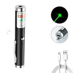 Tragbarer USB-Grünlaserpointer 2-in-1 Abnehmbare Lampenfassung Mini-Laserstift Sichtbarer Fokus Rote Kombination für die Jagd