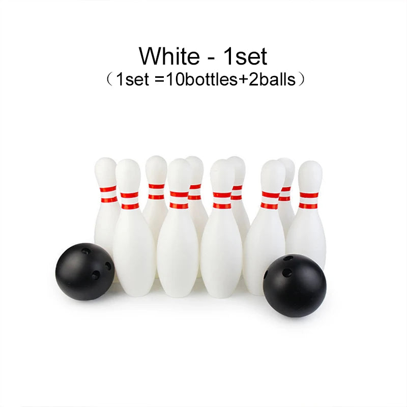 Kinder Bowling Set Familie Indoor Ball Partyspiel Sportspielzeug Bälle Pins Bowling Spielzeug Plastik Lustiges Bowling Set Kinderspiel TMZ