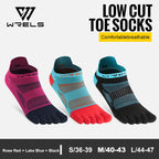 WRELS Zehensocken Laufsocken für Herren Damen Atmungsaktive Fünf-Finger-Socken Hochleistungs-Sport-Fünf-Zehen-Socken