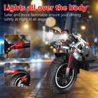 Electric Scooter 800W Motor 48V13AH Battery Send Removable Seat E-Scooter Adult 10" Tire City Commuter All-Terrain Fold Scooters
