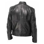 2024 Motorrad Lederjacken Herren Lässige Mode Motorradmantel Slim Fit Revers PU Jacken Herbst Winddichte Lederjacke Herren