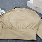 Yoga-Kleidung Amerikanischer Stil Sport Winddichte Stehkragen Sonnenschutzjacke Atmungsaktives Oberteil Outdoor Schnelltrocknend Kurzer Reißverschluss Damen