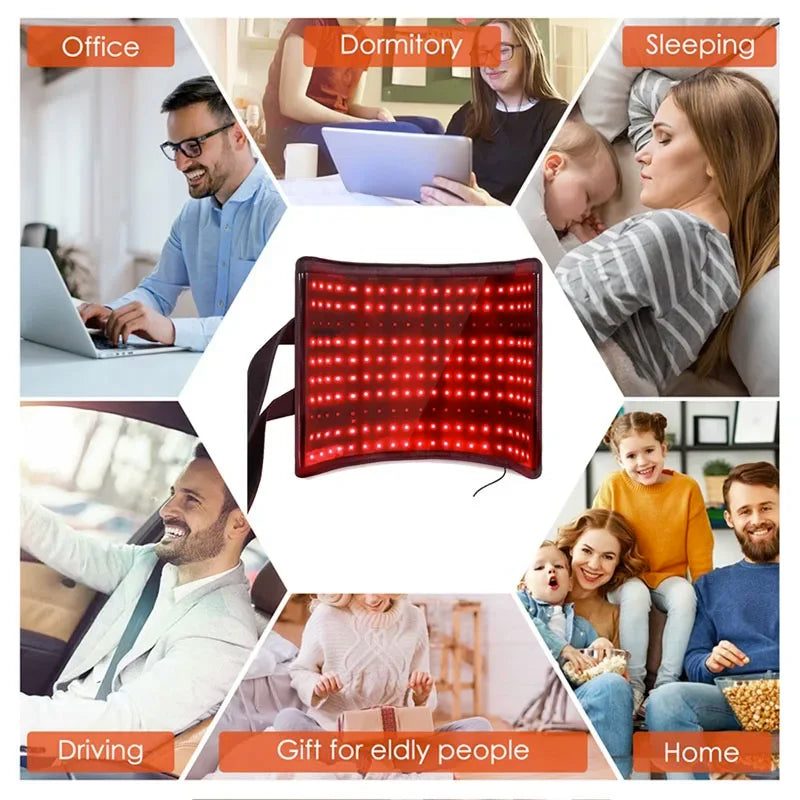 Rotlichttherapie-Matte, großes Rotlichttherapie-Pad mit Controller, Pulsmodus 660nm & 850nm Nahinfrarotlichttherapie-Gürtel