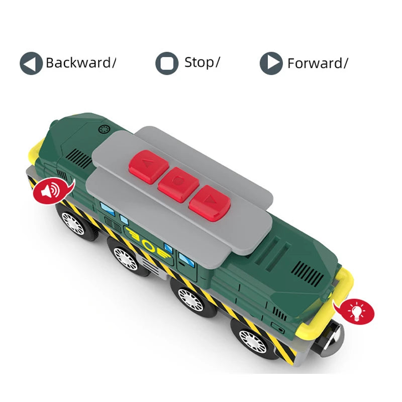 Kinder elektrische Eisenbahn Lokomotive Magnetischer Zug Waggon Diecast Slot Spielzeug Passend für Holzeisenbahn Gleis Spielzeug für Kinder Geschenk