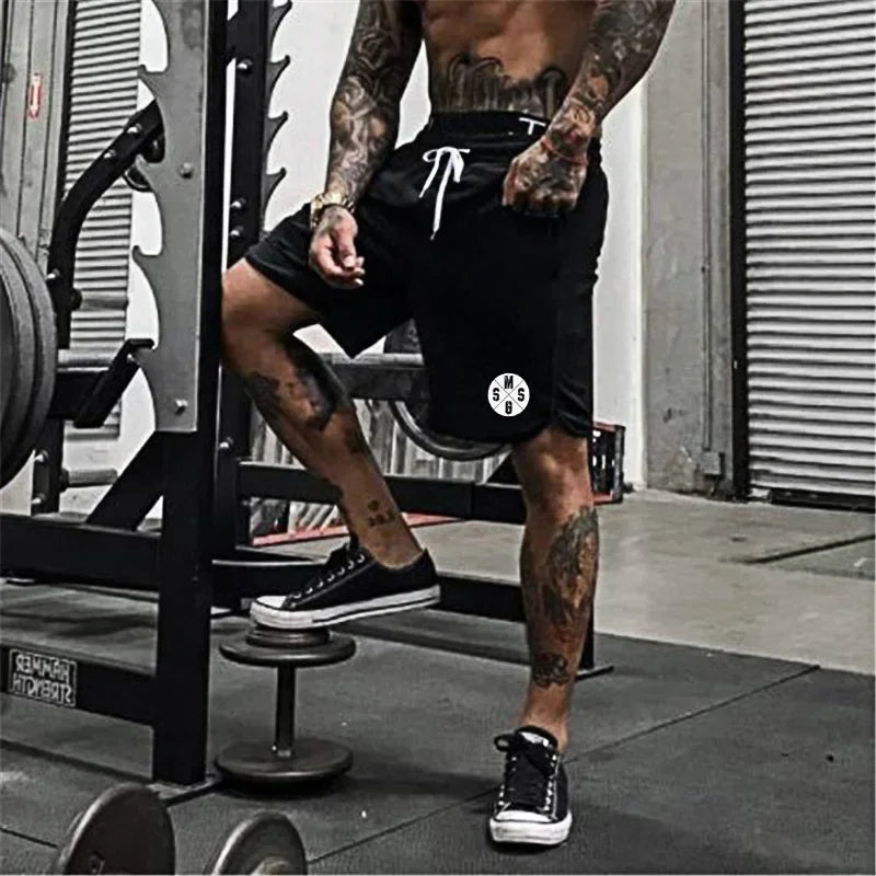 Sommer-Sport-Shorts, atmungsaktiv, Mesh, Herren, Kordelzug, elastische Hose, Lauftraining, Outdoor, Fitness, Jogging, gerade