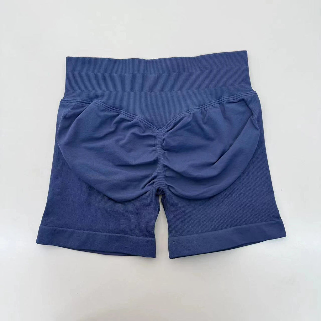 Impact Shorts 4.5" Nahtlos, hochelastisch, niedrig gerippter Bund, dezenter Po-Kontur-Shorts, Fitness Workout Yoga Gym Shorts