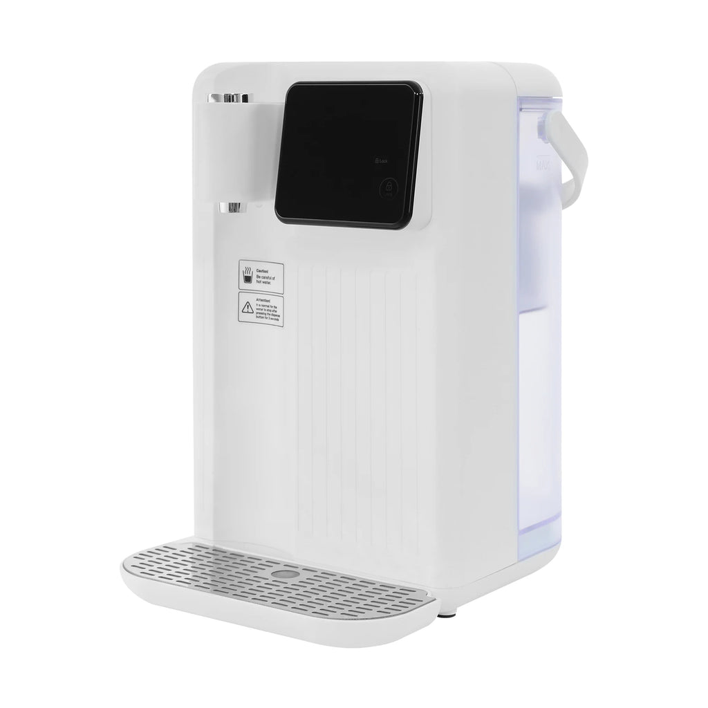 3L Weißer Instant-Heißwasserspender mit LED-Anzeige 19*24*29,5cm Schnelle Heizung Wasserspender Büro Desktop Wasserspender