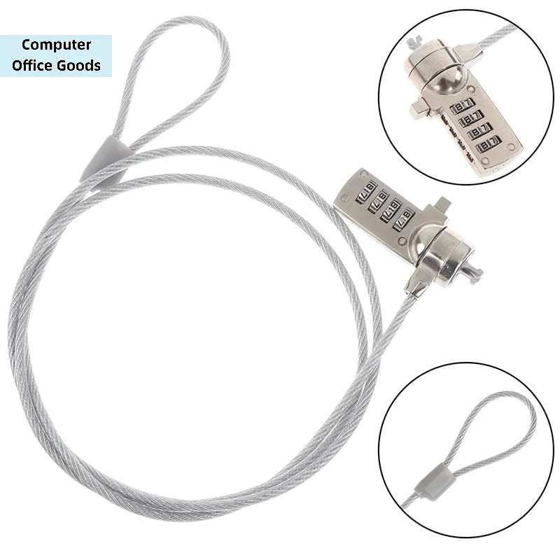 【4 Digit Security Password Computer Lock Anti-theft Chain For Notebook PC Laptop】 Hauptbild
