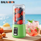 Tragbarer Entsafter Mixer 450ml USB Wiederaufladbarer Zitronen-Orangen-Frucht-Entsafter Becher Elektrische Saftmaschine Reiseentsafter