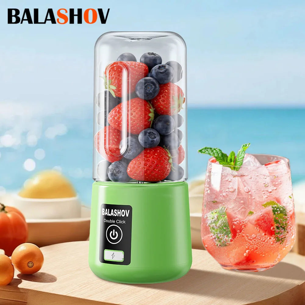 Tragbarer Entsafter Mixer 450ml USB Wiederaufladbarer Zitronen-Orangen-Frucht-Entsafter Becher Elektrische Saftmaschine Reiseentsafter