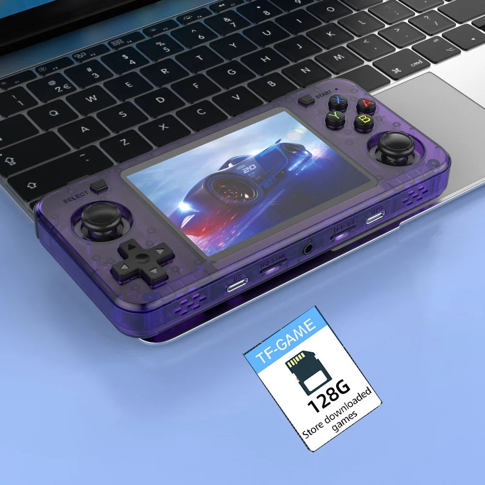 R36H ARKOS Retro Handheld-Spielekonsole Tragbarer 64G 128G Pocket-Videoplayer 3,5 Zoll IPS-Bildschirm R36S quer Kindergeschenk