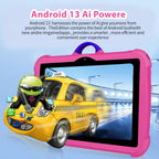 Neues Cartoon-Muster Kinder-Tablet 7 Zoll Quad-Core 4GB RAM 64GB ROM Android Lernspiele Tablets Kindergeschenke