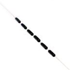 60/120PCS 10/20 Group Set Rubber Silicon Space Bean Sea Carp Fly Fishing Black Rubber Oval Stopper Fishing Float Fishing Bobber