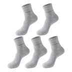 5 Paar/Herren Bambussocken Bequem Atmungsaktiv Freizeit Business Herren Crew Socken Hohe Qualität Antibakteriell Wadenhohe Socken EU39-45