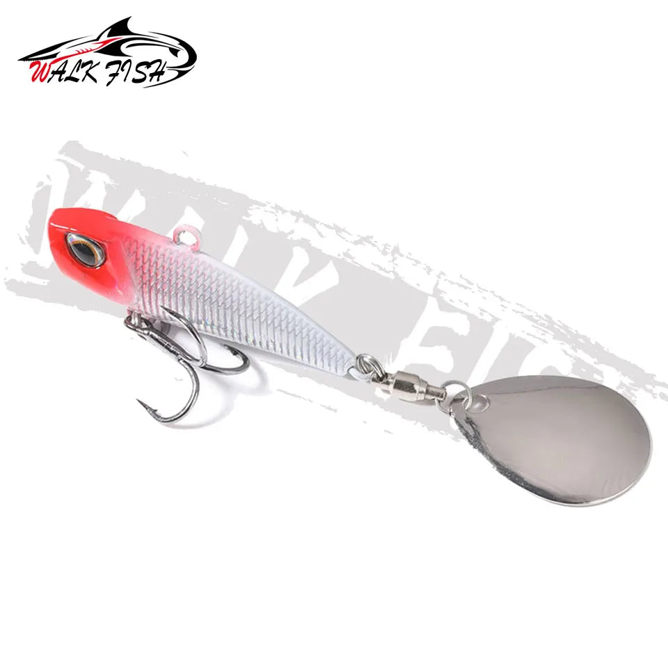 WALK FISH 7g 11g 15g 21g Spinnerbait Metall VIB Angelköder rotierender Schwanz Vibration Pailletten Japan Wobbler Trollingköder Pesca